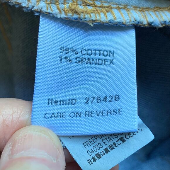 LL Bean Favorite Fit Jeans Women Size 14 Straight Leg High Rise Med Wash Stretch - Picture 7 of 7